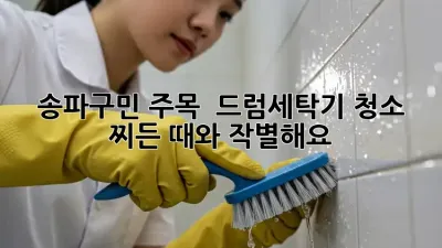 송파구민 주목! ✨ 드럼세탁기 청소, 찌든 때와 작별해요!