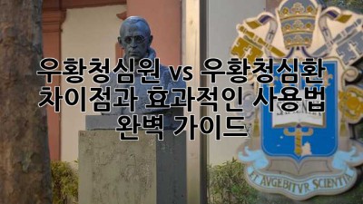 우황청심원 vs 우황청심환: 차이점과 효과적인 사용법 완벽 가이드
